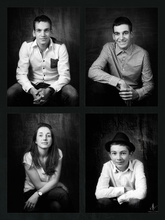 Portrait sutdio et création du tableau Portrait tableau photo en noir et blancs, studio Imagez-vous