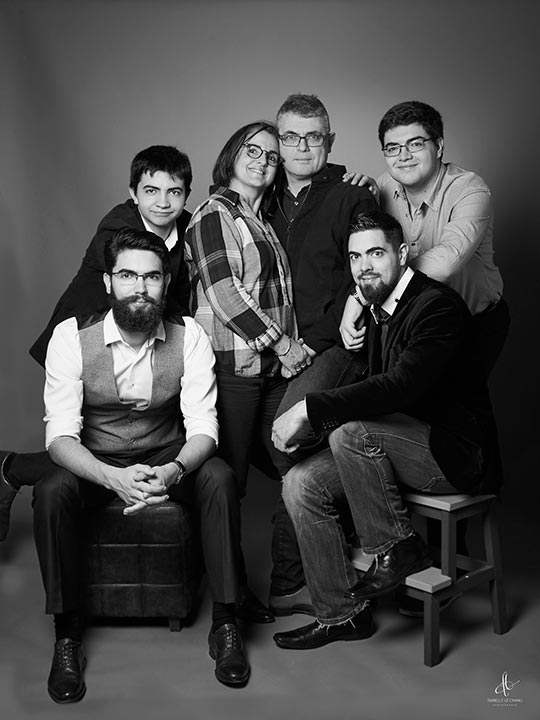 Photo de famille, noir et blanc, studio Photo de famille, noir et blanc, studio