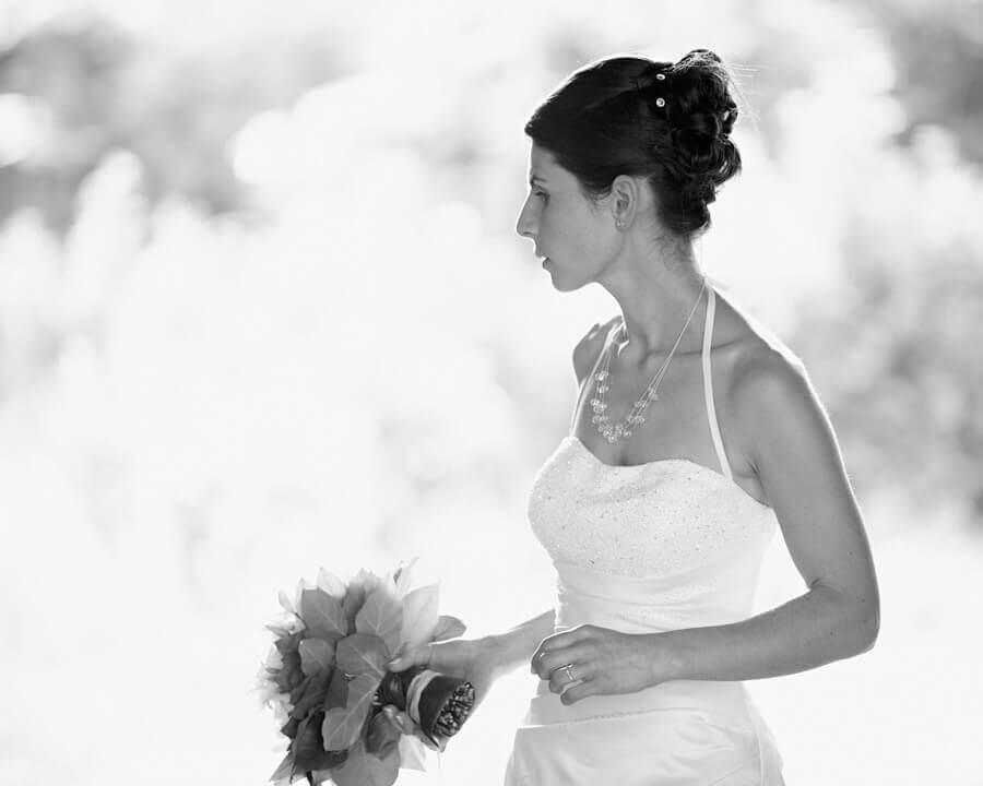 La mariée et son bouquet Photo de mariée - Côtes d'Armor