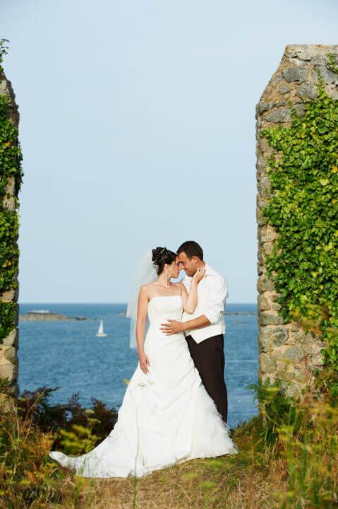 sur l'île de la comtesse à St-Quay-Portrieux Couple de mariés à St-Quay-Portieux