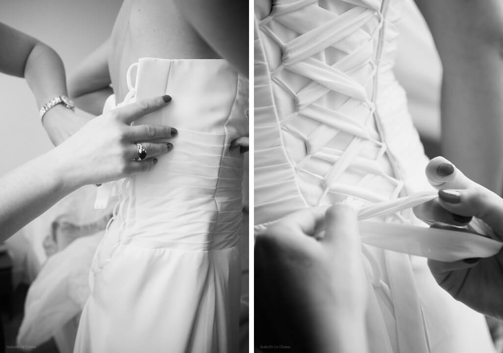 La mariée se prépare Photo de préparation de la mariée