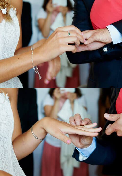 Photo échange alliances mariage