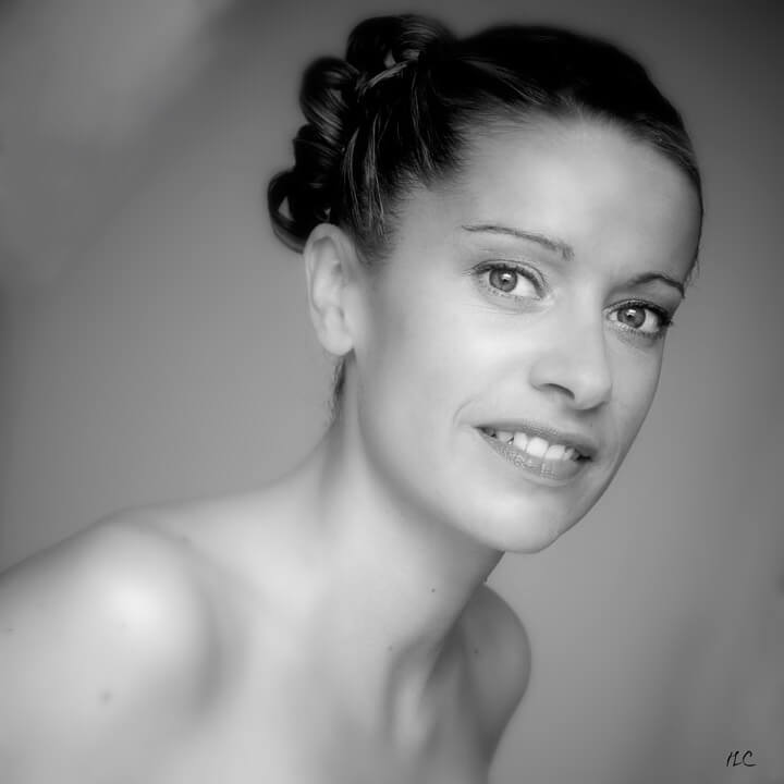 Portrait de mariée en noir et blanc Portrait de mariée en noir et blanc