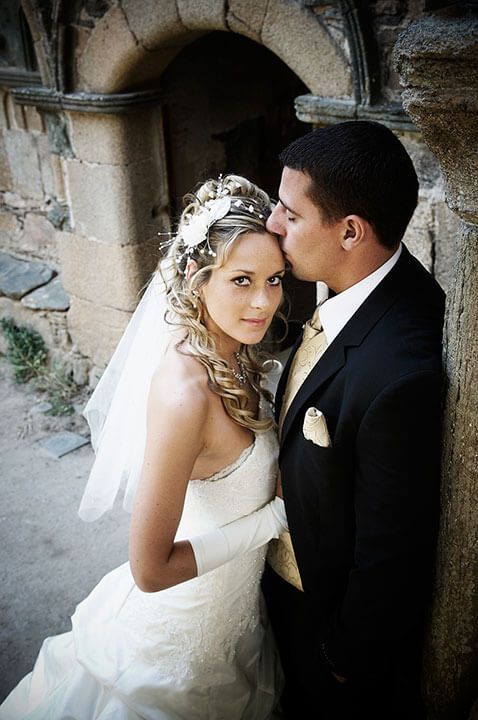 Portrait de mariés Photographie de mariés en Bretagne