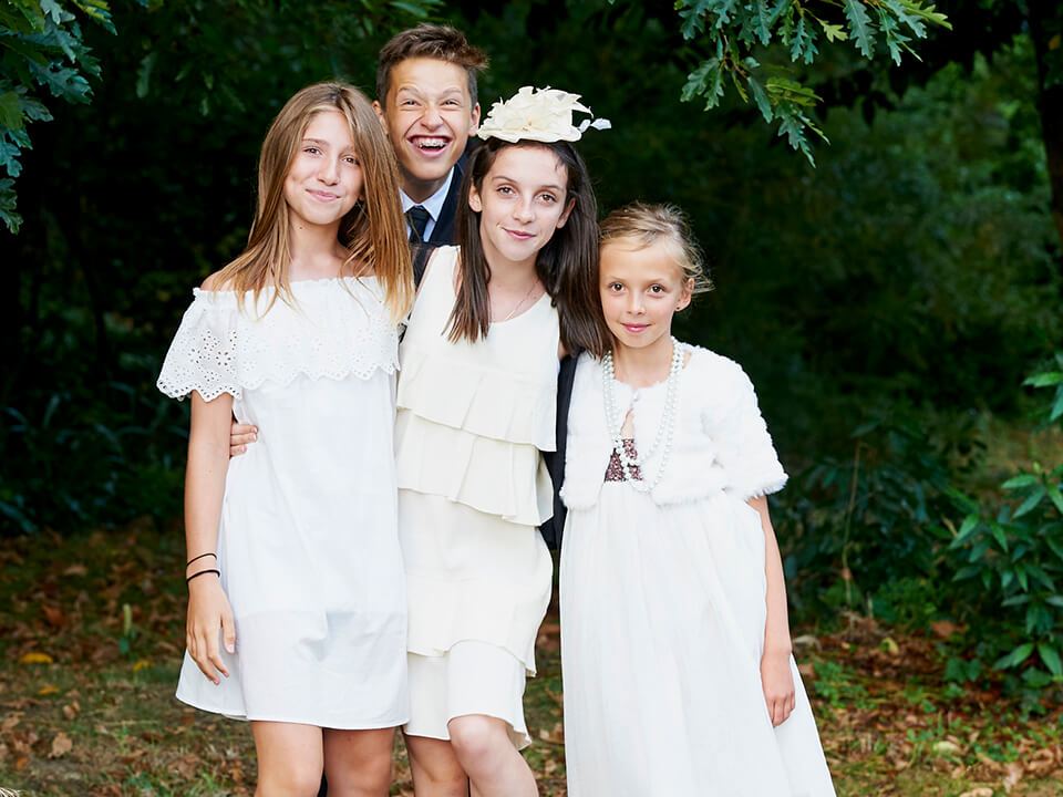Photo d'enfants, invités de mariage