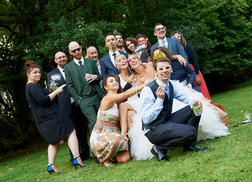 Photo de groupe : mariage, fête, anniversaire