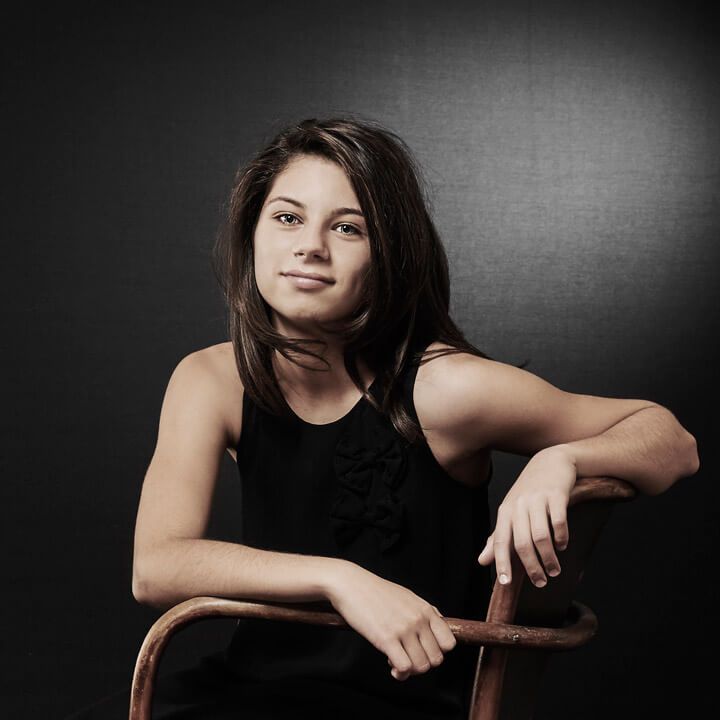 Portrait photo pour tableau Photo portrait adolescente en studio