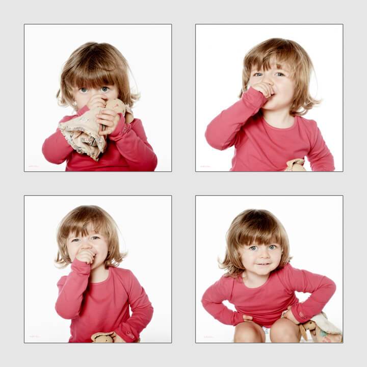 Tableau photo d'enfant en studio
