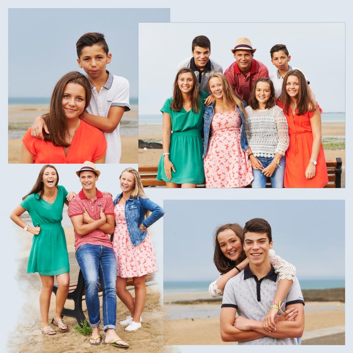 Photos de famille à la plage en bretagne